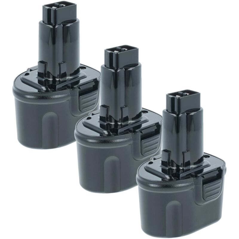 foto del prodotto vhbw 3x batteria sostituisce dewalt de9057 per attrezzi da lavoro 2000 mah, nimh, 7,2 v 