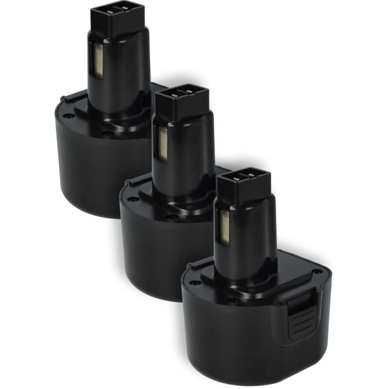 foto del prodotto vhbw 3x batteria sostituisce dewalt de9074, dc9062, de9036, de9061, de9062, dw9061, dw9062 per attrezzo da lavoro 1500 mah, nimh, 9,6 v 