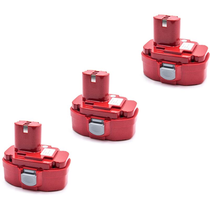 foto del prodotto vhbw 3x batteria sostituisce makita 193783 0, 193159 1, 193140 2, 193102 0 per utensile elettrico 2000 mah, nimh, 18 v 