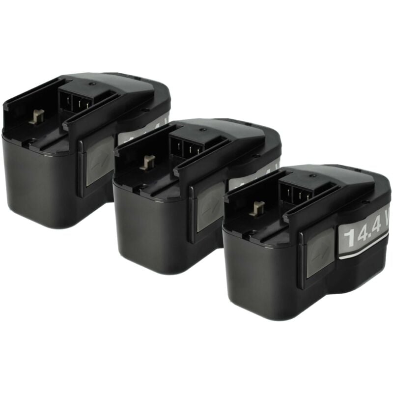 foto del prodotto vhbw 3x batteria sostituisce milwaukee 0616 24, 0616 20, 0613 20, 0614 20, 0613 24, 0615 24, 0614 24 per utensile elettrico 1500 mah, nimh, 14,4 v 