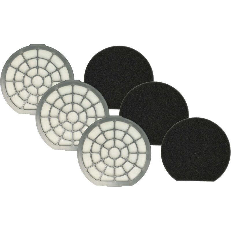 foto del prodotto vhbw 3x doppio filtro salvamotore compatibile con dirt devil infinity excell m 5051 6, m 5051 7, m 5051 8 aspirapolvere