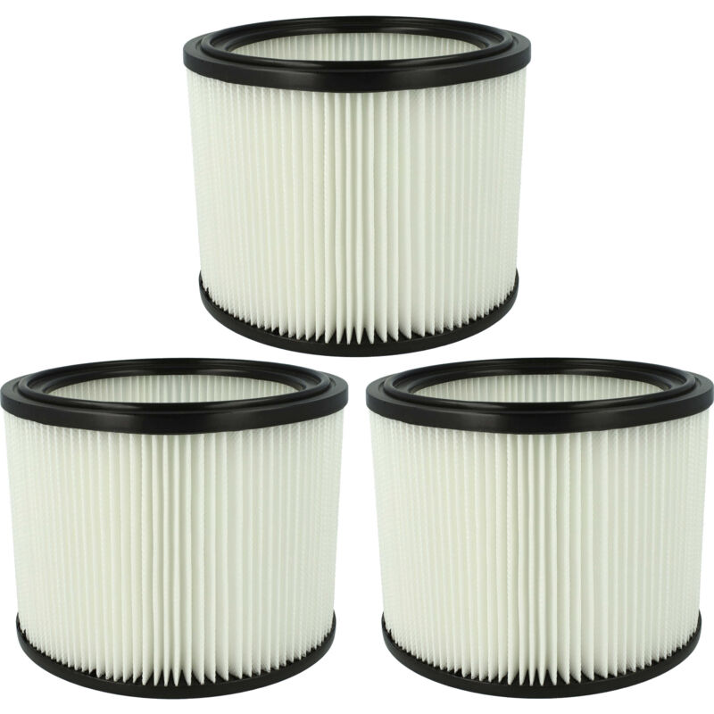 foto del prodotto vhbw 3x elemento filtrante compatibile con berner bwdvc 25, 26, 28, 30 aspiratore secco umido
