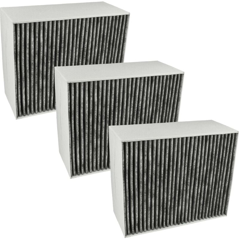 foto del prodotto vhbw 3x filtro a carboni attivi compatibile con bosch dii31rv60 02, dwi37jm60 02, dwi37rv60 02, dii31jm60 02 cappe aspiranti 22,7 x 18,9 x 10 cm