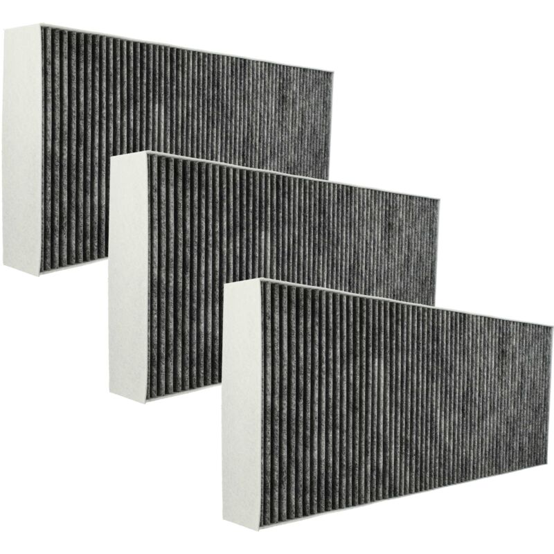 foto del prodotto vhbw 3x filtro a carboni attivi compatibile con bosch dsf097a50, dsf067e50, drf097a50 cappe aspiranti 46 x 19,1 x 5 cm
