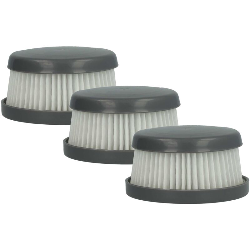 foto del prodotto vhbw 3x filtro a pieghe piatte compatibile con black decker orb it orb72, orb48 aspirapolvere cartuccia filtrante