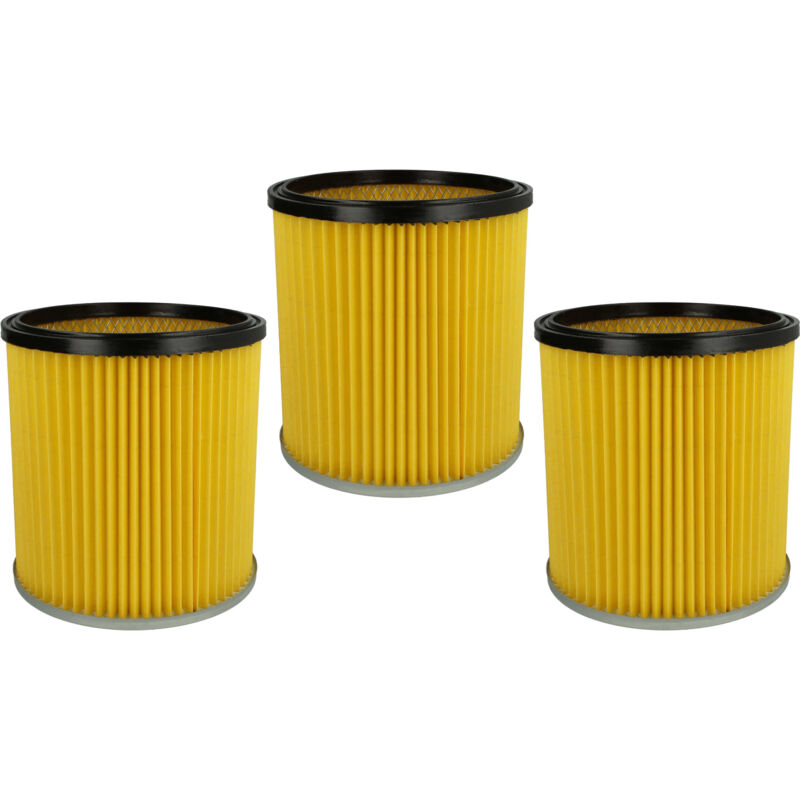 foto del prodotto vhbw 3x filtro a pieghe piatte compatibile con k rcher bdp 55 1900 w bp pack 1.384 243.0 aspirapolvere cartuccia filtrante, carta