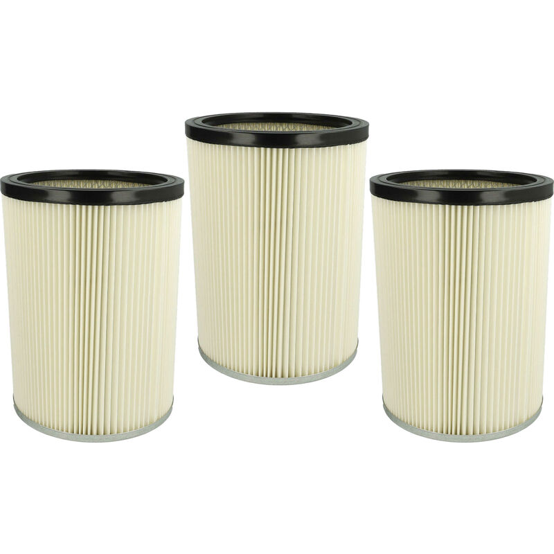 foto del prodotto vhbw 3x filtro a pieghe piatte compatibile con k rcher nt 801 b1, nt 801 b1 s, nt 80 1 b1 m s, nt 993 i aspirapolvere bianco