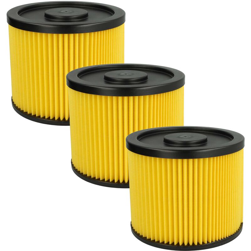 foto del prodotto vhbw 3x filtro a pieghe piatte compatibile con lidl parkside pnts 1300, 1250 9, 1400, 1250, 1300 a1, 1300 b2 aspirapolvere cartuccia filtrante