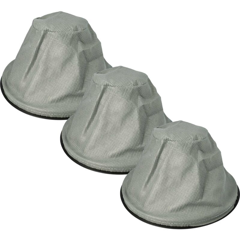 foto del prodotto vhbw 3x filtro a sacco compatibile con kaminer aspiracenere 18l 20l aspiratore per camino filtro di ricambio, lavabile grigio nero