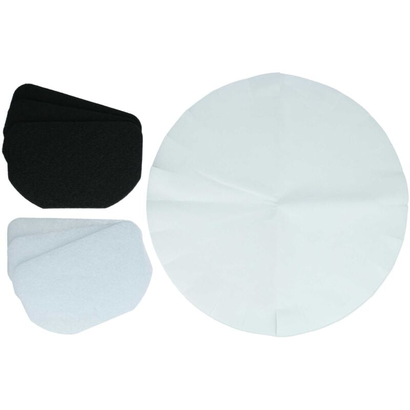 foto del prodotto vhbw - 3x filtro ai carboni attivi, 3x filtro antigrasso, 6x filtro di carta compatibile con delonghi f626 220v, f626 110v friggitrice - set da 12pz.