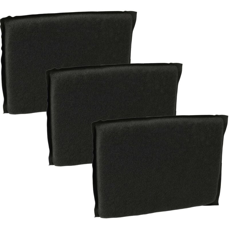 foto del prodotto vhbw 3x filtro ai carboni attivi compatibile con vorwerk tiger vt265, vt270, 265, 270, vt 265, 300, vt260, 260 aspirapolvere set di filtri, nero