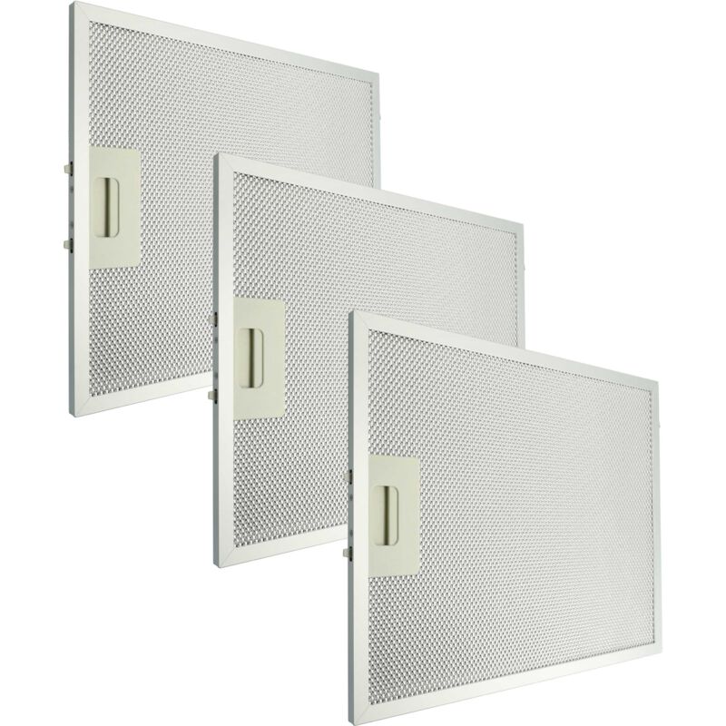 foto del prodotto vhbw 3x filtro anti grasso compatibile con klarstein hektor eco 10034864, 10034865 cappa da cucina, alluminio