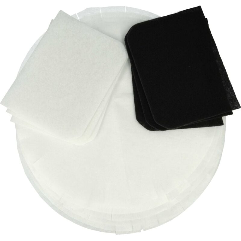foto del prodotto vhbw 3x filtro antigrasso, 3x filtro ai carboni attivi, 6x filtro di carta compatibile con delonghi serie f28 friggitrice set da 12pz.