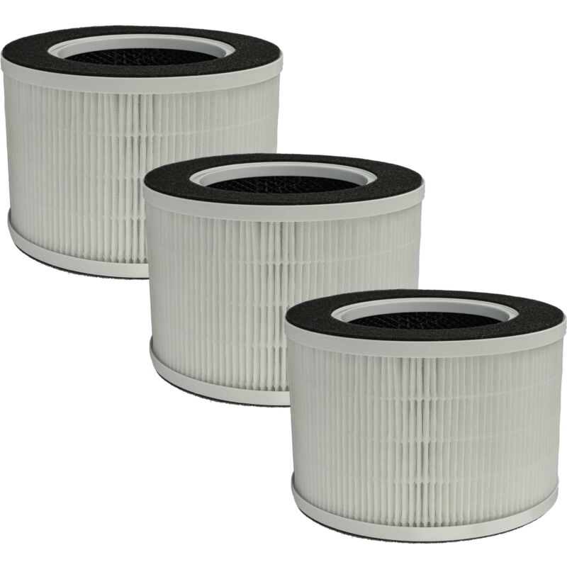 foto del prodotto vhbw 3x filtro aria sostituisce medion 50065982 per purificatore d aria filtro combinato prefiltro hepa carbone attivo