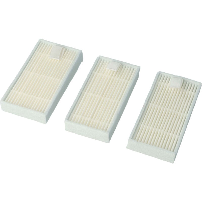 foto del prodotto vhbw 3x filtro compatibile con ariete briciola 2711, 2712, 2713, 2717, evolution 2.0 aspirapolvere filtro hepa bianco