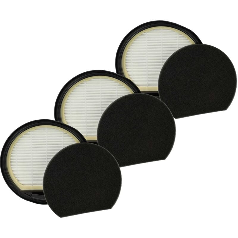foto del prodotto vhbw 3x filtro compatibile con bosch bgc05a322, bgc05a320, bgc05aaa2, bgc05aaa1, bgc05x20gb aspirapolvere filtro aria di scarico, nero bianco