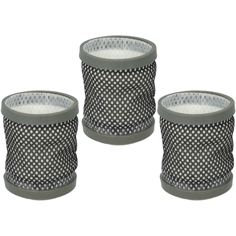 foto del prodotto vhbw 3x filtro compatibile con dirt devil dd 698 5 aspirapolvere filtro aria di scarico, grigio nero bianco