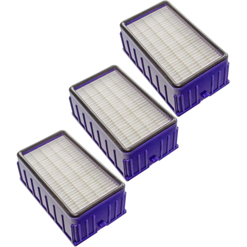 foto del prodotto vhbw 3x filtro compatibile con dyson dc 11, dc11 allergy aspirapolvere filtro hepa post motore lilla bianco