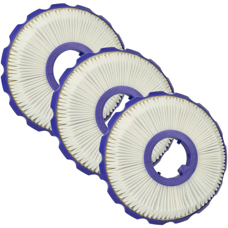 foto del prodotto vhbw 3x filtro compatibile con dyson dc50, dc51 animal, dc50 mulitifloor, dc50 animal, dc50i aspirapolvere filtro hepa post motore blu bianco