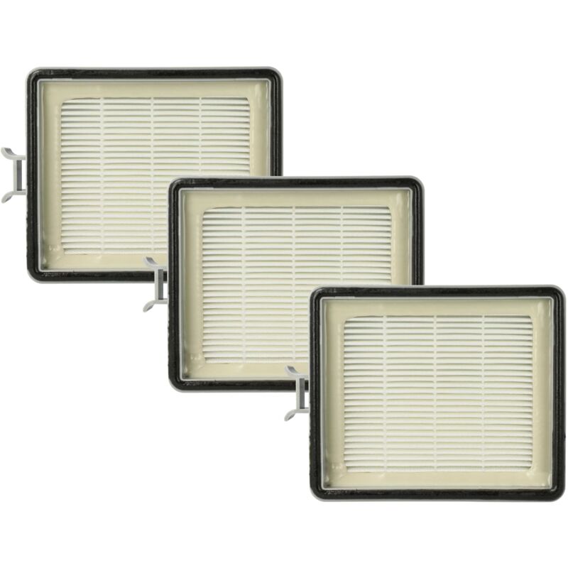 foto del prodotto vhbw 3x filtro compatibile con lux ap 11 aspirapolvere filtro aria di scarico, bianco grigio