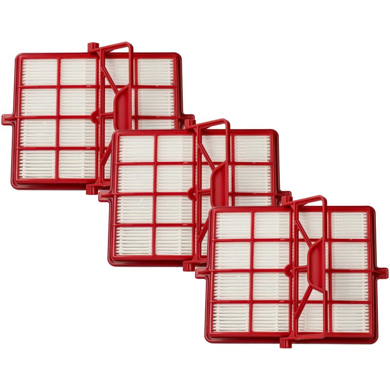 foto del prodotto vhbw 3x filtro compatibile con lux intelligence s115 aspirapolvere filtro hepa ai carboni attivi rosso nero bianco