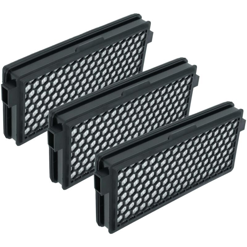 foto del prodotto vhbw 3x filtro compatibile con miele complete c3 brilliant ecoline plus aspirapolvere filtro hepa ai carboni attivi nero bianco