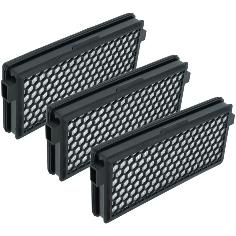 foto del prodotto vhbw 3x filtro compatibile con miele s 2000 s 2999, ruby, s2110, s 2, royal blue, s2111 aspirapolvere filtro hepa ai carboni attivi nero 