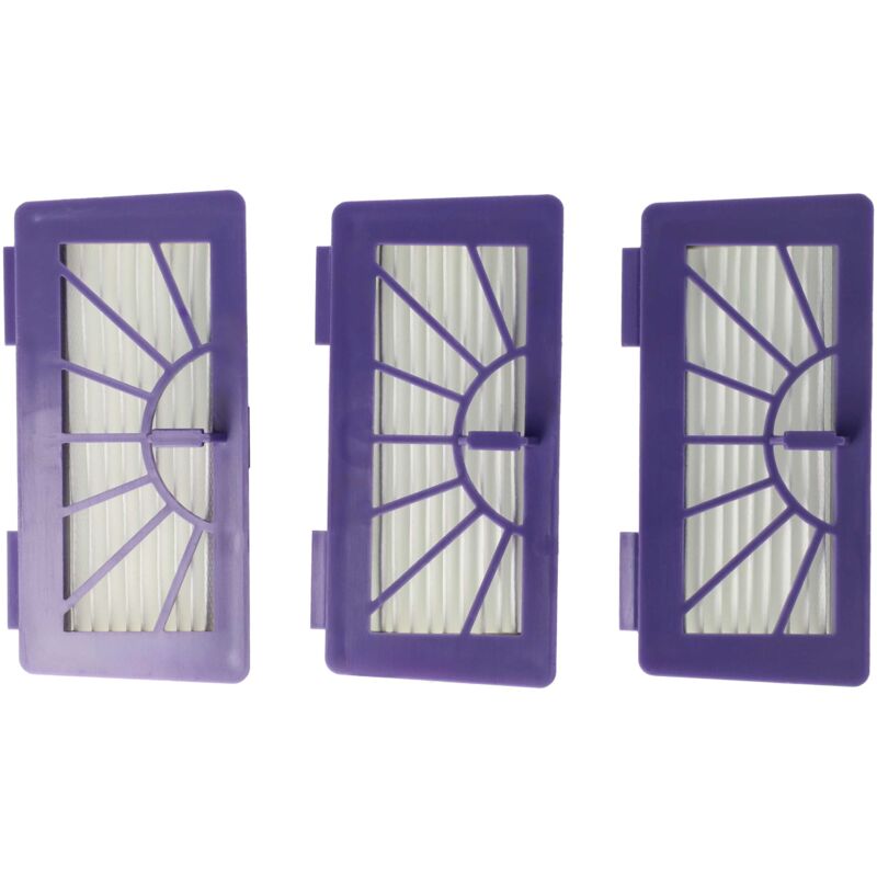 foto del prodotto vhbw 3x filtro compatibile con neato xv 11, xv 25, xv 21, xv 12, xv 15 aspirapolvere filtro hepa lilla