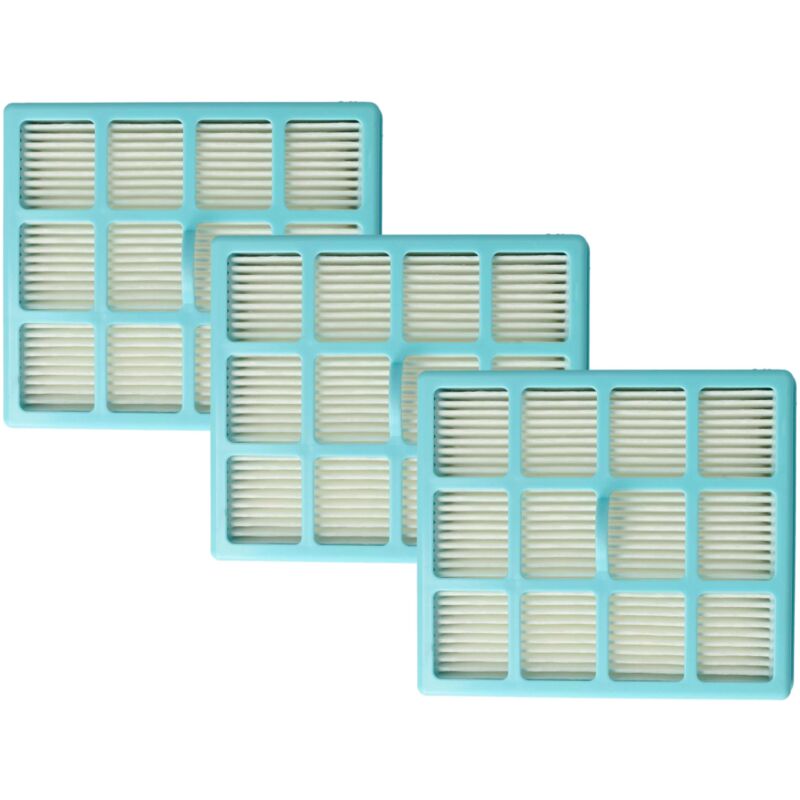 foto del prodotto vhbw 3x filtro compatibile con philips easy life fc8134 01, fc8130 01, fc8132 01, fc8131 01, fc8133 01 aspirapolvere filtro hepa blu bianco