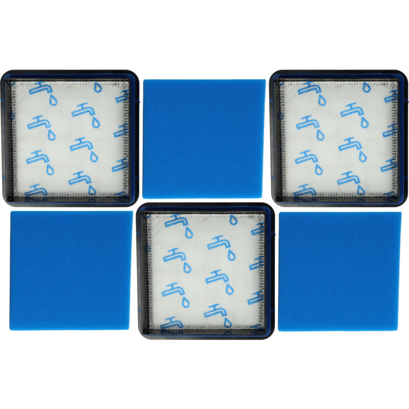 foto del prodotto vhbw 3x filtro compatibile con philips powerpro compact fc9515 81, fc9550 09, fc9516 81 aspirapolvere filtro combinato spugna salvamotore