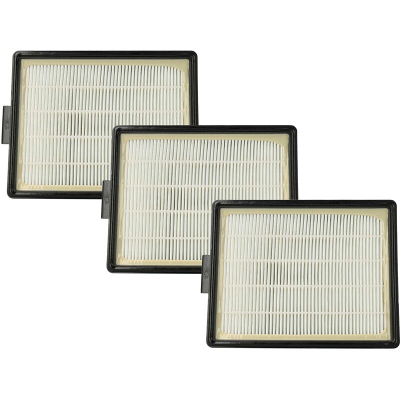 foto del prodotto vhbw 3x filtro compatibile con rainbow rexair e2, e aspirapolvere filtro hepa a pieghe piatte nero bianco