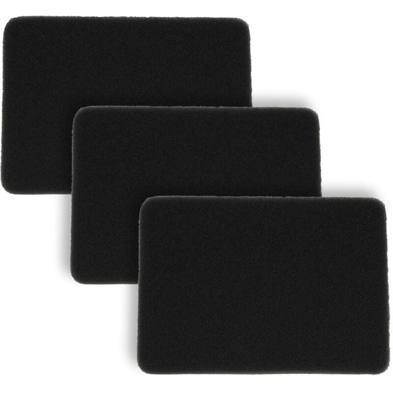 foto del prodotto vhbw 3x filtro compatibile con rowenta ro8333ea/410, ro8324oa/410, ro8324ea/410, ro8314ea/410 aspirapolvere - filtro in spugna nero