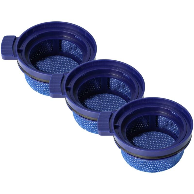 foto del prodotto vhbw 3x filtro compatibile con samsung bespoke jet vs20a95923b aa, vs20a95923n aa, vs20a95923w aa aspirapolvere filtro aria di scarico, blu