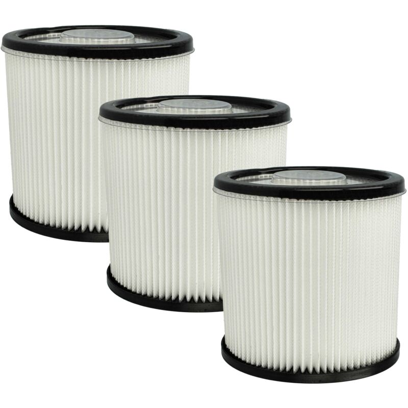 foto del prodotto vhbw 3x filtro compatibile con scheppach nts20, nts16 aspirapolvere filtro hepa nero bianco