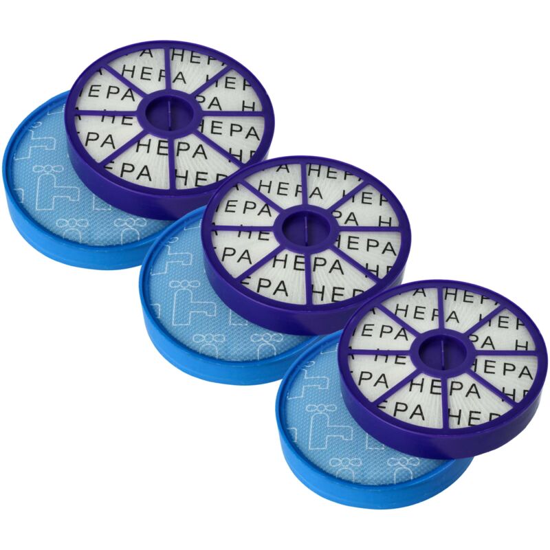 foto del prodotto vhbw 3x filtro hepa post motore, 3x filtro pre motore sostituisce dyson 917819 01, 900228 01 per aspirapolvere
