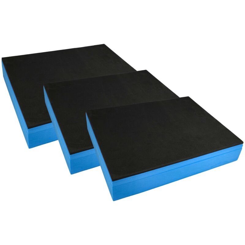 foto del prodotto vhbw 3x inserto compatibile con bosch sortimo l boxx cassette degli attrezzi schiuma rigida schiuma pe, blu, 60mm