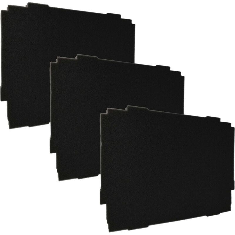foto del prodotto vhbw 3x inserto sostituisce 4250155837464 per cassette degli attrezzi gommapiuma, personalizzabile, nero