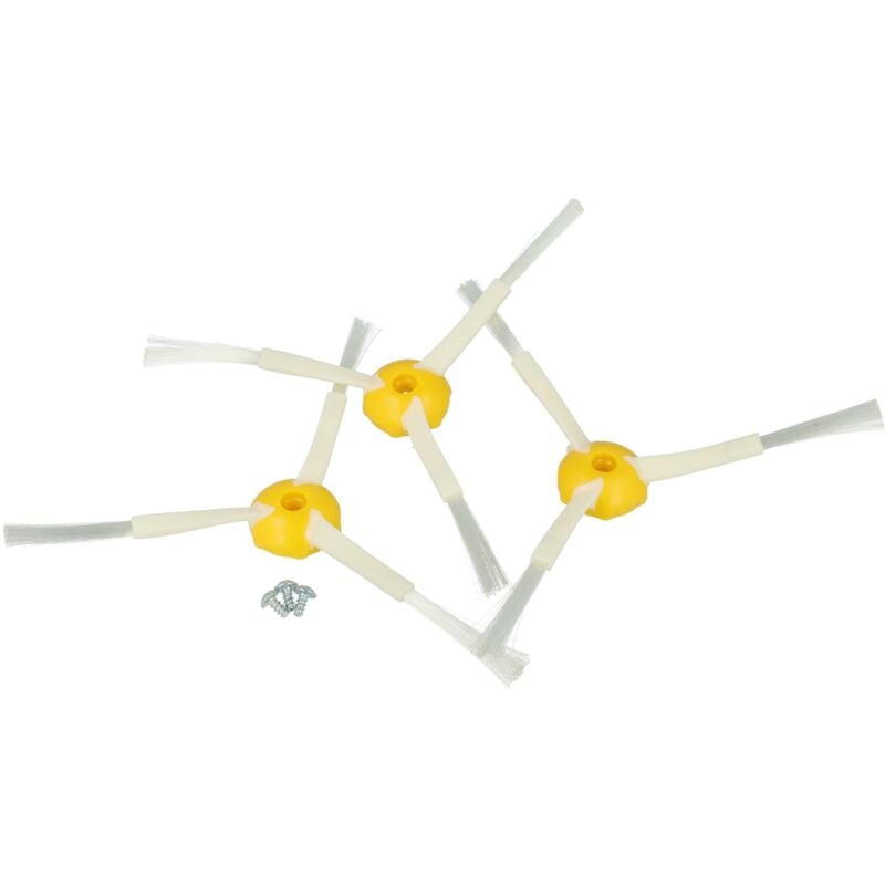 foto del prodotto vhbw 3x spazzola laterale compatibile con irobot roomba 610, 760, 770, 780, 866, 886, 900, 980 robot aspirapolvere set spazzole, bianco