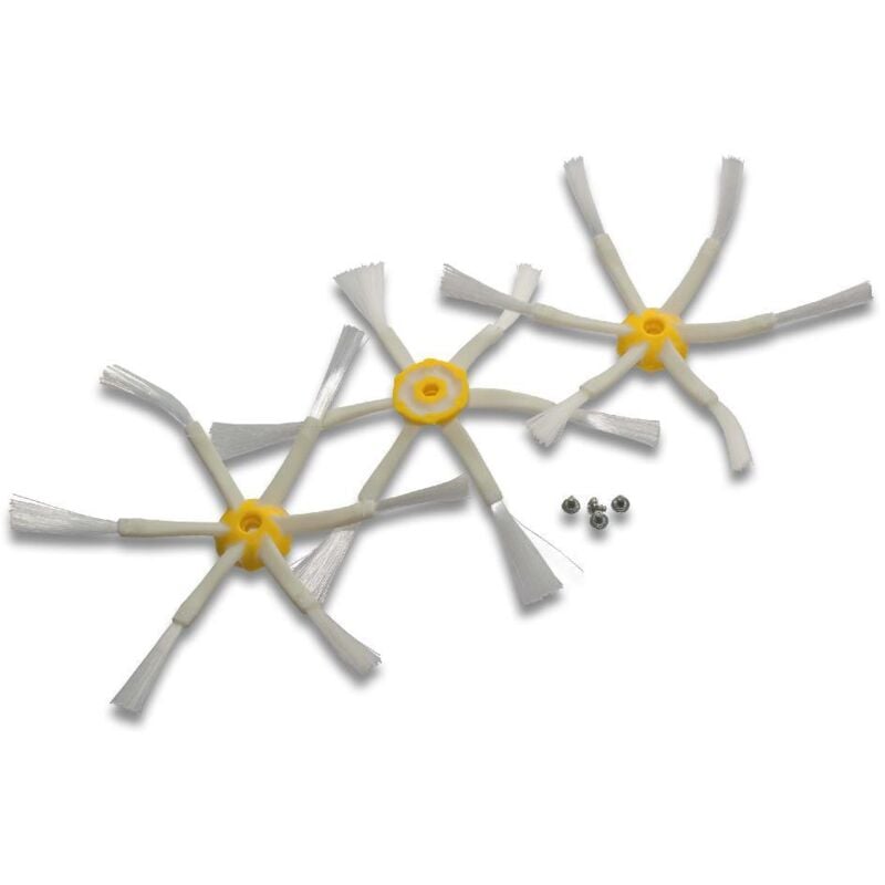 foto del prodotto vhbw 3x spazzola laterale compatibile con irobot roomba 866, 886, 900, 980 robot aspirapolvere set spazzole, bianco