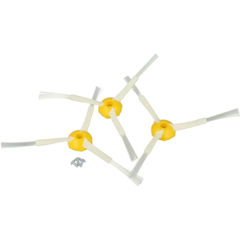 foto del prodotto vhbw 3x spazzola laterale compatibile con irobot roomba serie 500, serie 600, serie 700 robot aspirapolvere set spazzole, bianco