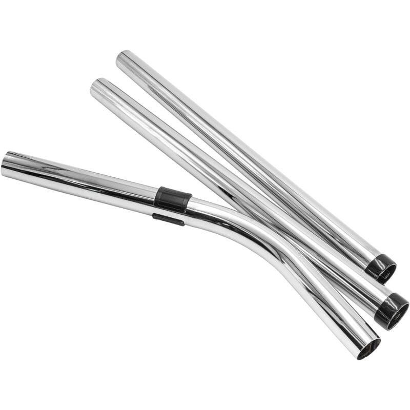 foto del prodotto vhbw 3x tubo 3 pezzi con prolunga compatibile con numatic henry 170 plus aspirapolvere con attacco da 32 mm, 50 150 cm, argento