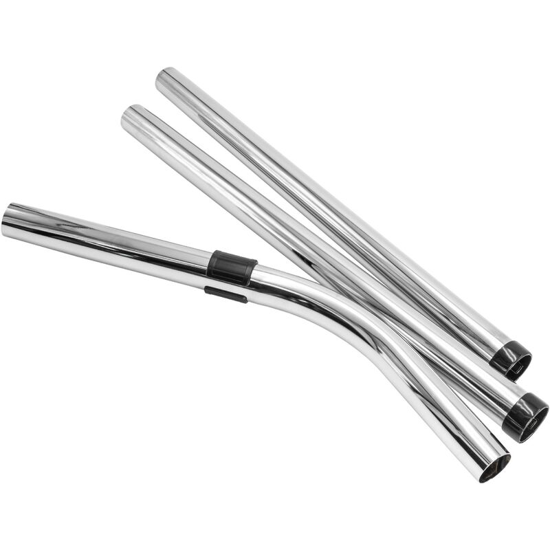 foto del prodotto vhbw 3x tubo 3 pezzi con prolunga compatibile con numatic nbv190nx 1, ned570 aspirapolvere con attacco da 32 mm, 50 150 cm, argento