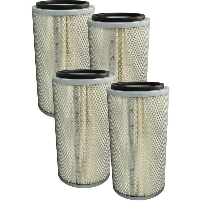 immagine 0 del prodotto vhbw 4x cartuccia filtrante compatibile con lincos ln sbc990 cabina di sabbiatura filtro in carta con cestello a rete