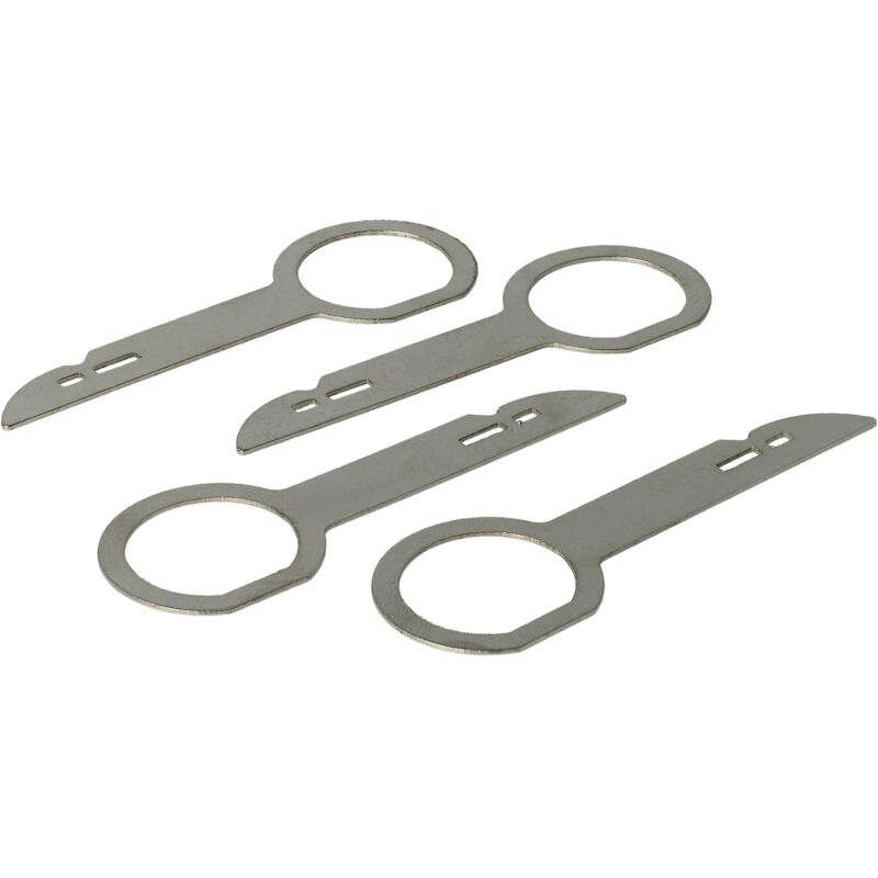 foto del prodotto vhbw 4x chiave di sblocco per radio compatibile con audi a3 8l, 8p auto strumento di sbloccaggio per autoradio, 7 cm