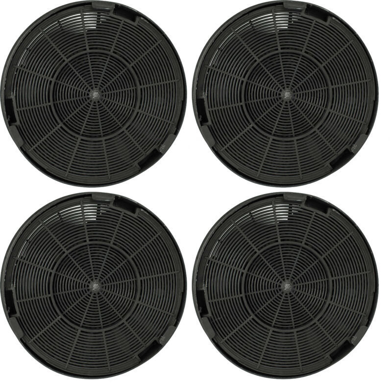 foto del prodotto vhbw 4x filtro a carboni attivi compatibile con aeg 94249290400, 94249290300, 94249290800, 94249290500, awh6430am cappe aspiranti 19,6 cm