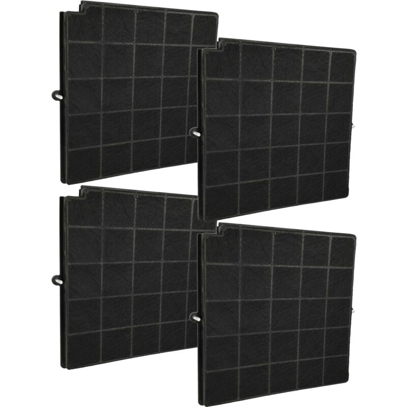 foto del prodotto vhbw 4x filtro a carboni attivi compatibile con airforce eg8849 f5490s4 led, f121 slim, eg8845 f3790s4 led, eg8846 f4090s4 led cappe aspiranti