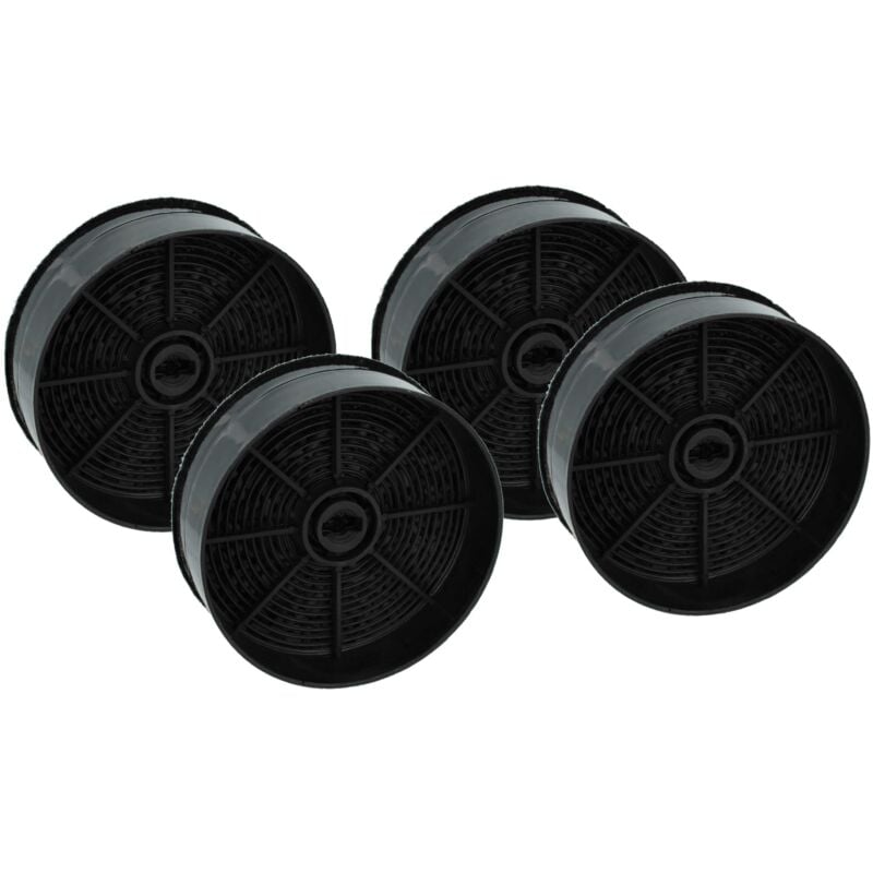 foto del prodotto vhbw 4x filtro a carboni attivi compatibile con beko ctb 6407 xh, ctb 9407 x, ctb6250x, ctb 6407 w, ctb 6407 x cappe aspiranti 12,4 cm