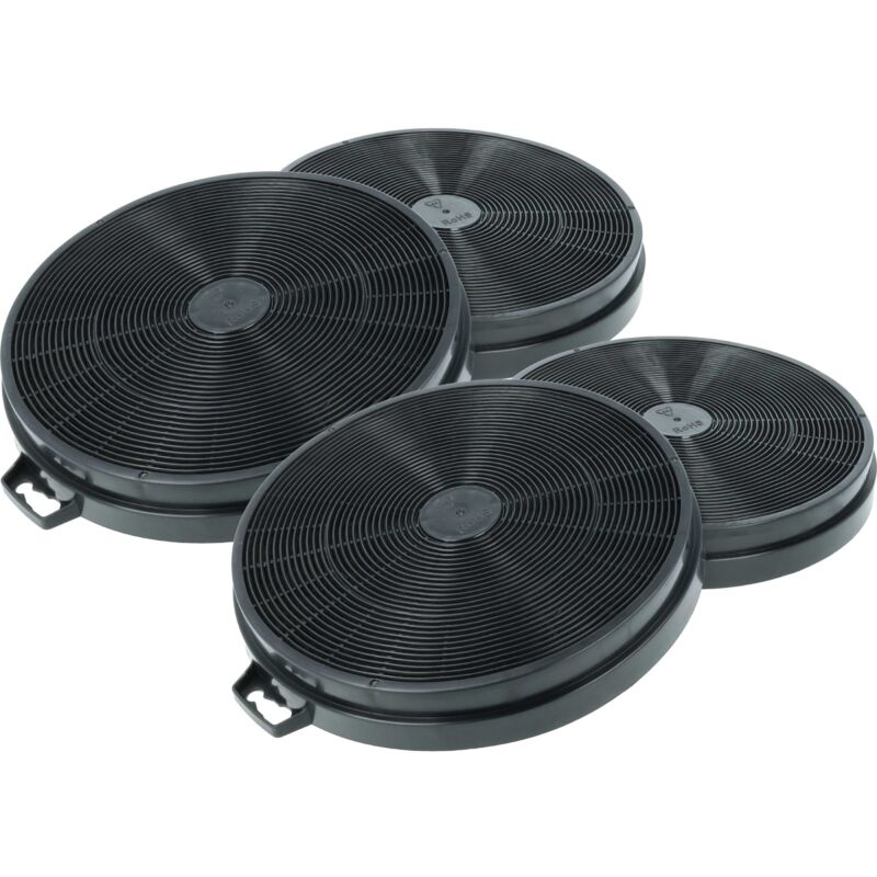 foto del prodotto vhbw 4x filtro a carboni attivi compatibile con bosch dww 091421, dww 091350, dww 091350 b, dww 091451, dww 091451 v cappe aspiranti 20,2 cm