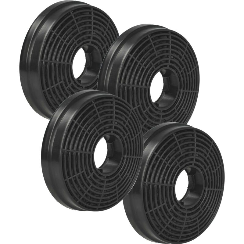foto del prodotto vhbw 4x filtro a carboni attivi compatibile con candy zhw659t, zhc82661ba, zhc82662ba cappe aspiranti 10,5 cm
