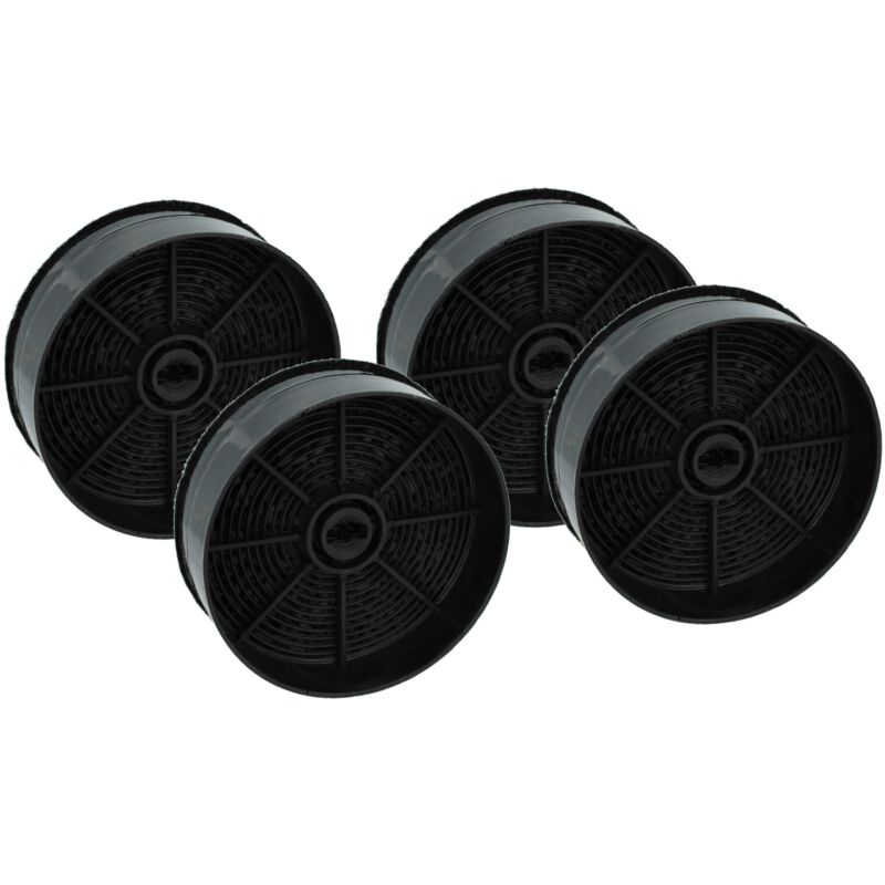 foto del prodotto vhbw 4x filtro a carboni attivi compatibile con electrolux inka ich ss a70 i.smart hcs , inka ich ss a52 i.smart hcs cappe aspiranti 12,4 cm